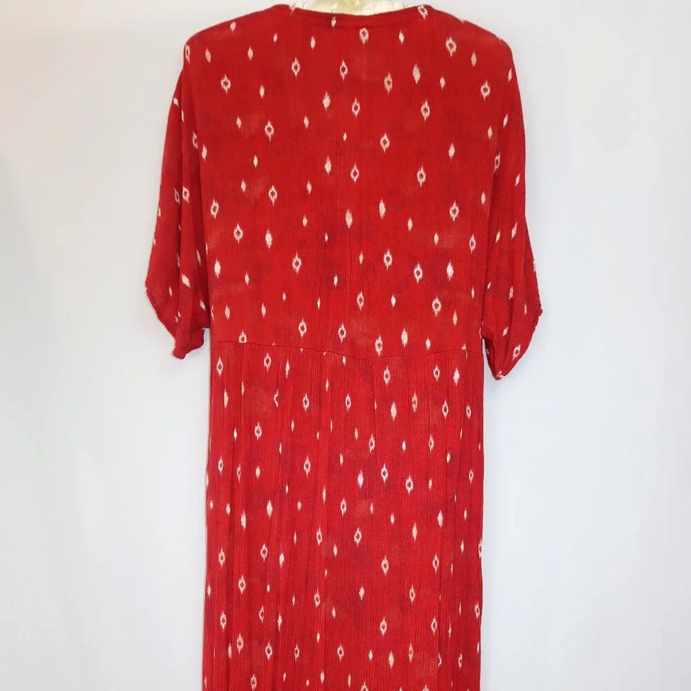 Knox Rose Midi Dress Sz S Coastal Boho Beach Western Cottagecore Prairie Batwing - Picture 5 of 12